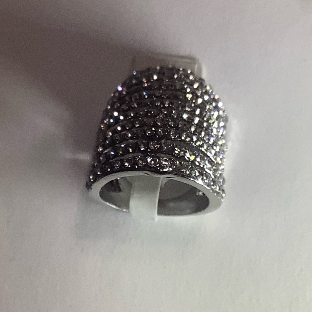 Layered Styled Silver or Gold Rhinestones Crystal Rings - Picture 16 of 16